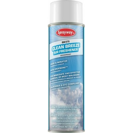 SPRAYWAY Clean Breeze Air Freshener, 12PK SW575